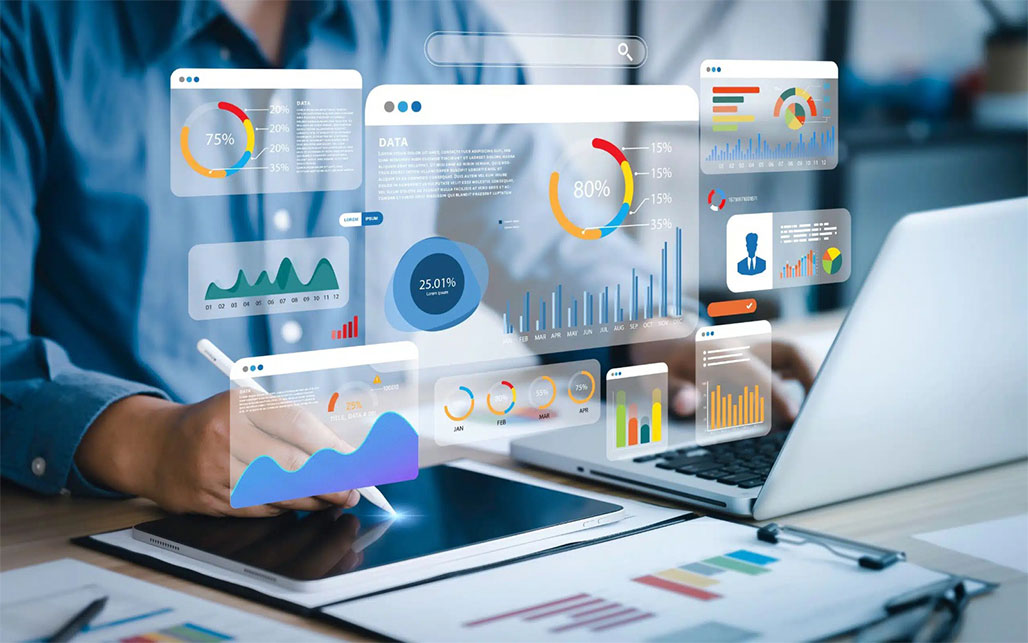 Performance marketing dashboard showing ROI, conversions, and campaign analytics