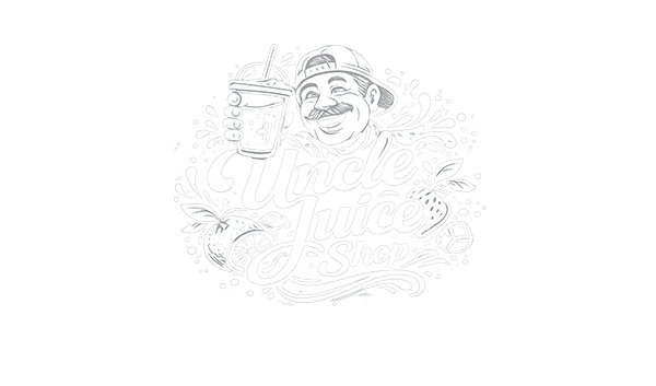 Uncle Juice Shop logo for fresh juice and beverage business